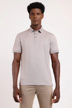 POLO INTERLOCK TECH MANGA CURTA CAMEL