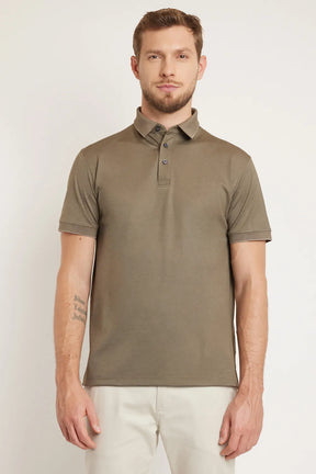 POLO INTERLOCK TECH MANGA CURTA MUSGO 112