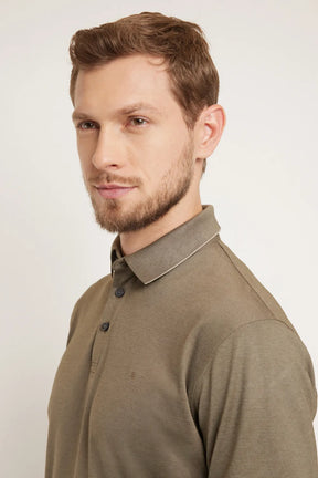 POLO INTERLOCK TECH MANGA CURTA MUSGO 112