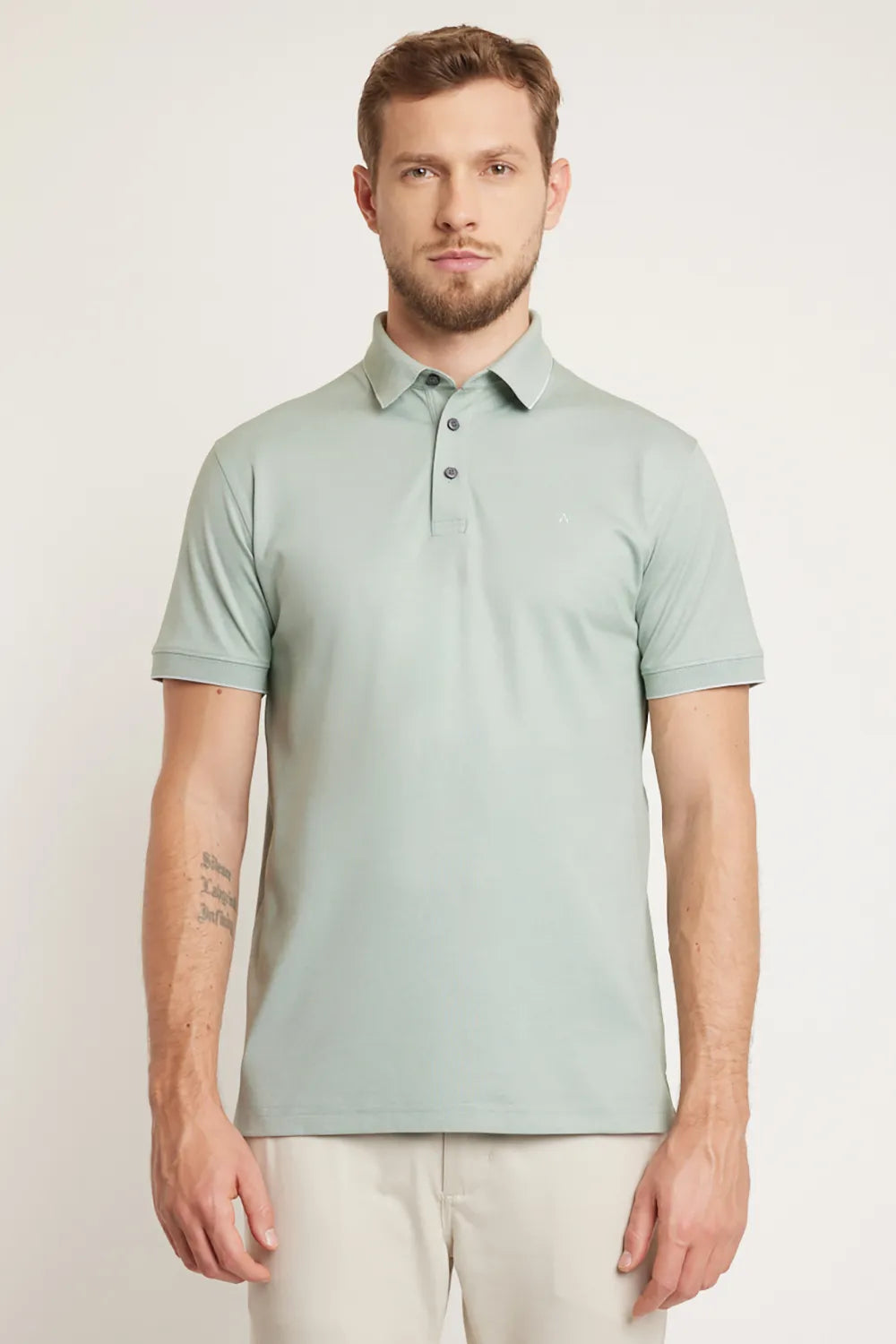 POLO INTERLOCK TECH MANGA CURTA SALVIA 112