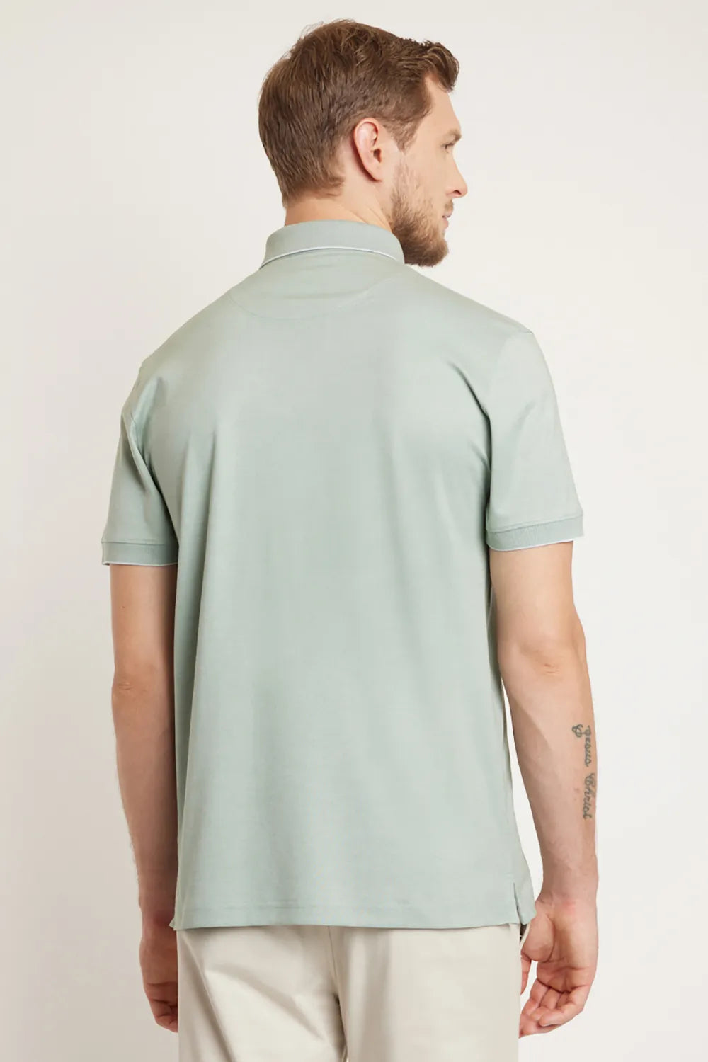 POLO INTERLOCK TECH MANGA CURTA SALVIA 112