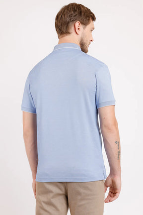 POLO INTERLOCK TECH MANGA CURTA AZUL