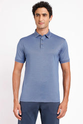 POLO INTERLOCK TECH MANGA CURTA MARINHO