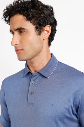 POLO INTERLOCK TECH MANGA CURTA MARINHO