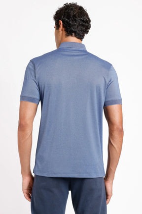 POLO INTERLOCK TECH MANGA CURTA MARINHO