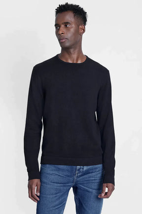 TRICOT MANGA LONGA GOLA CARECA PRETO