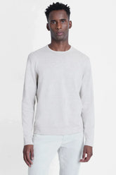 TRICOT MANGA LONGA GOLA CARECA AREIA