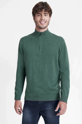 TRICOT MANGA LONGA 1/2 ZÍPER SURTON VERDE MILITAR