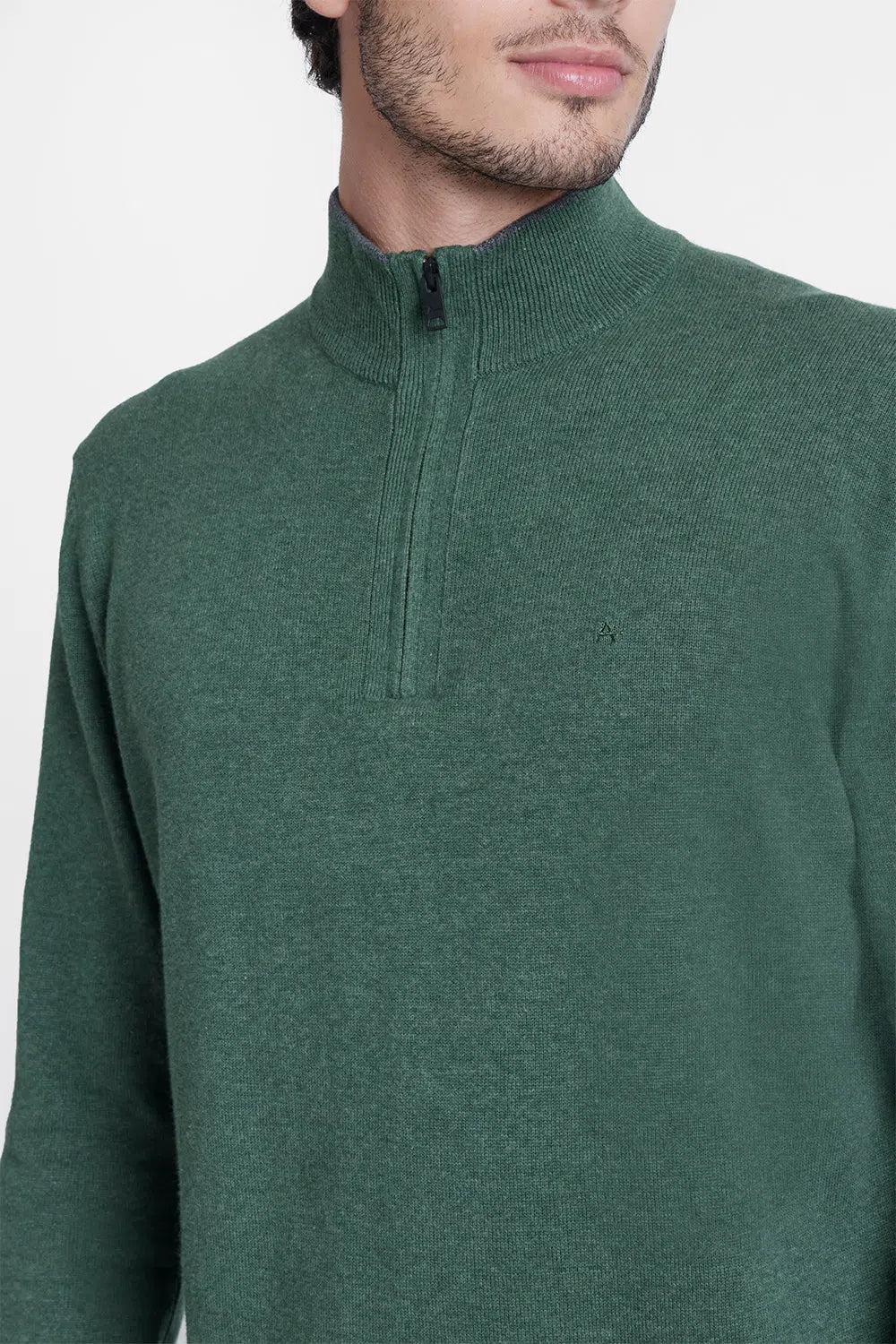 TRICOT MANGA LONGA 1/2 ZÍPER SURTON VERDE MILITAR