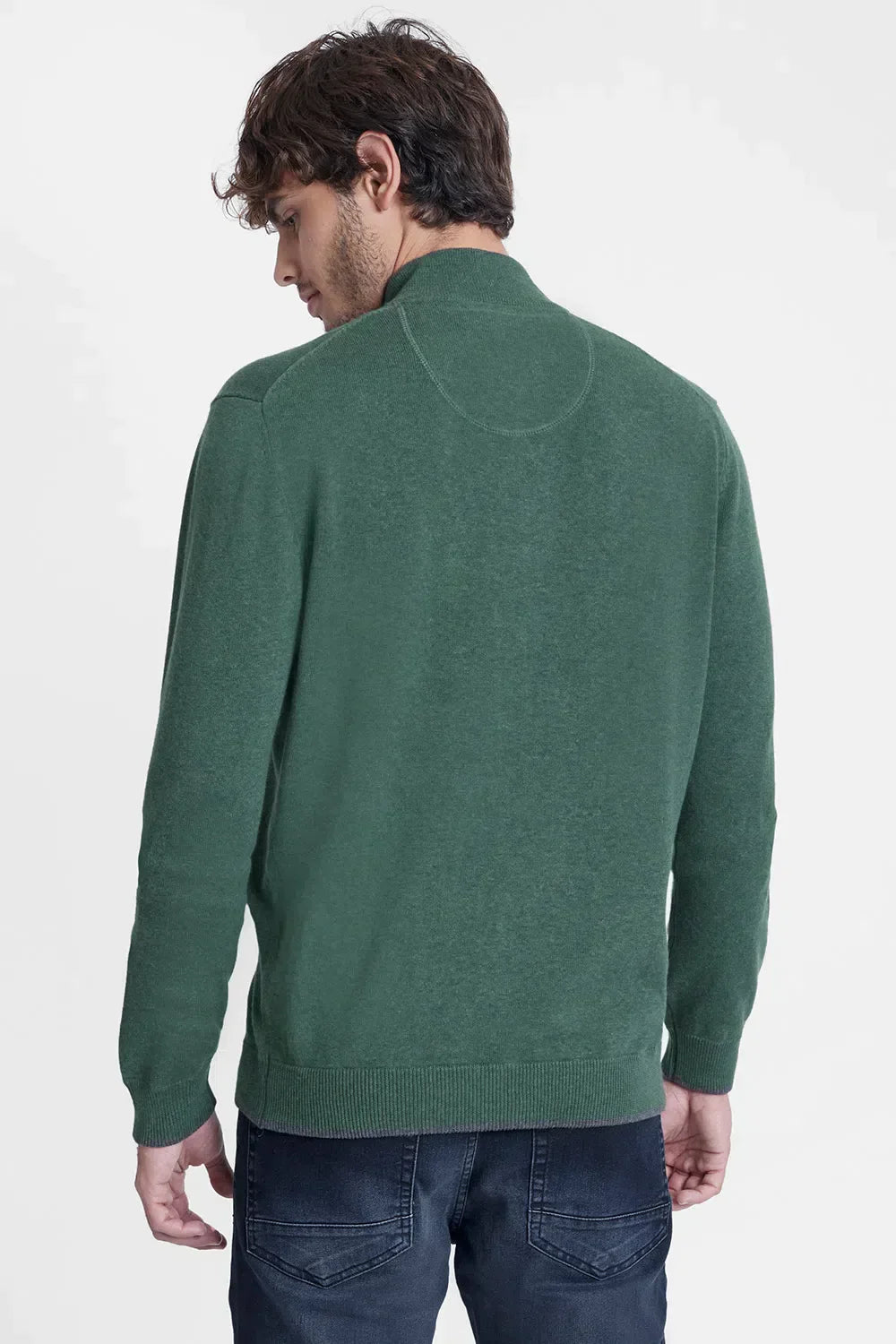 TRICOT MANGA LONGA 1/2 ZÍPER SURTON VERDE MILITAR