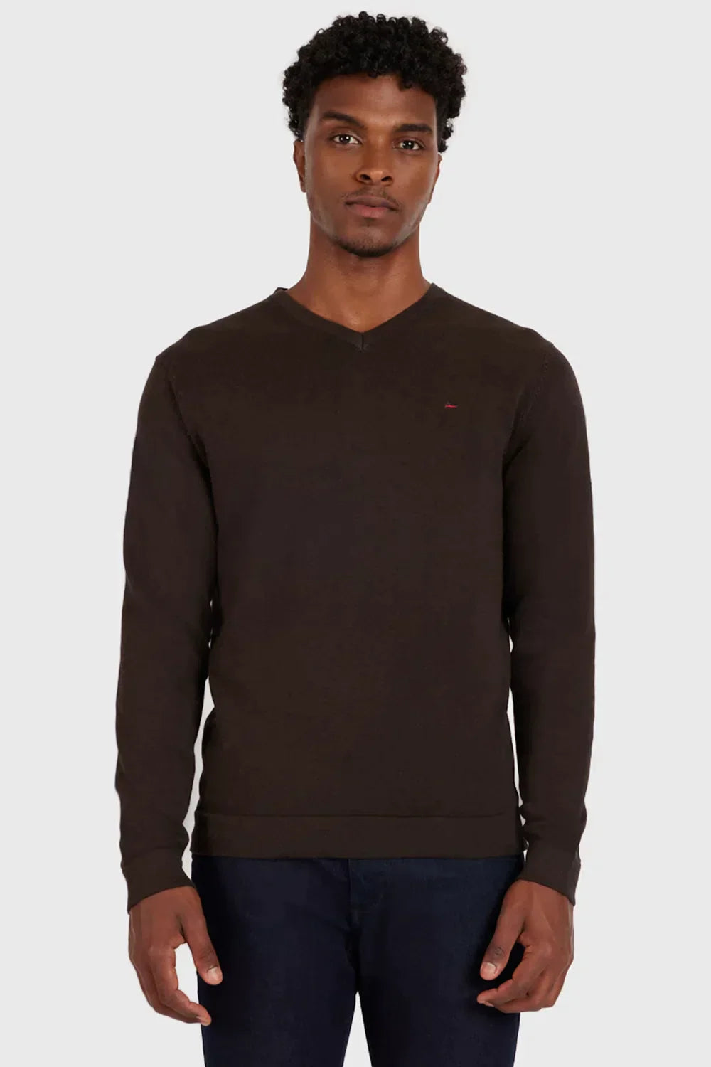 TRICOT MANGA LONGA GOLA V CAFE