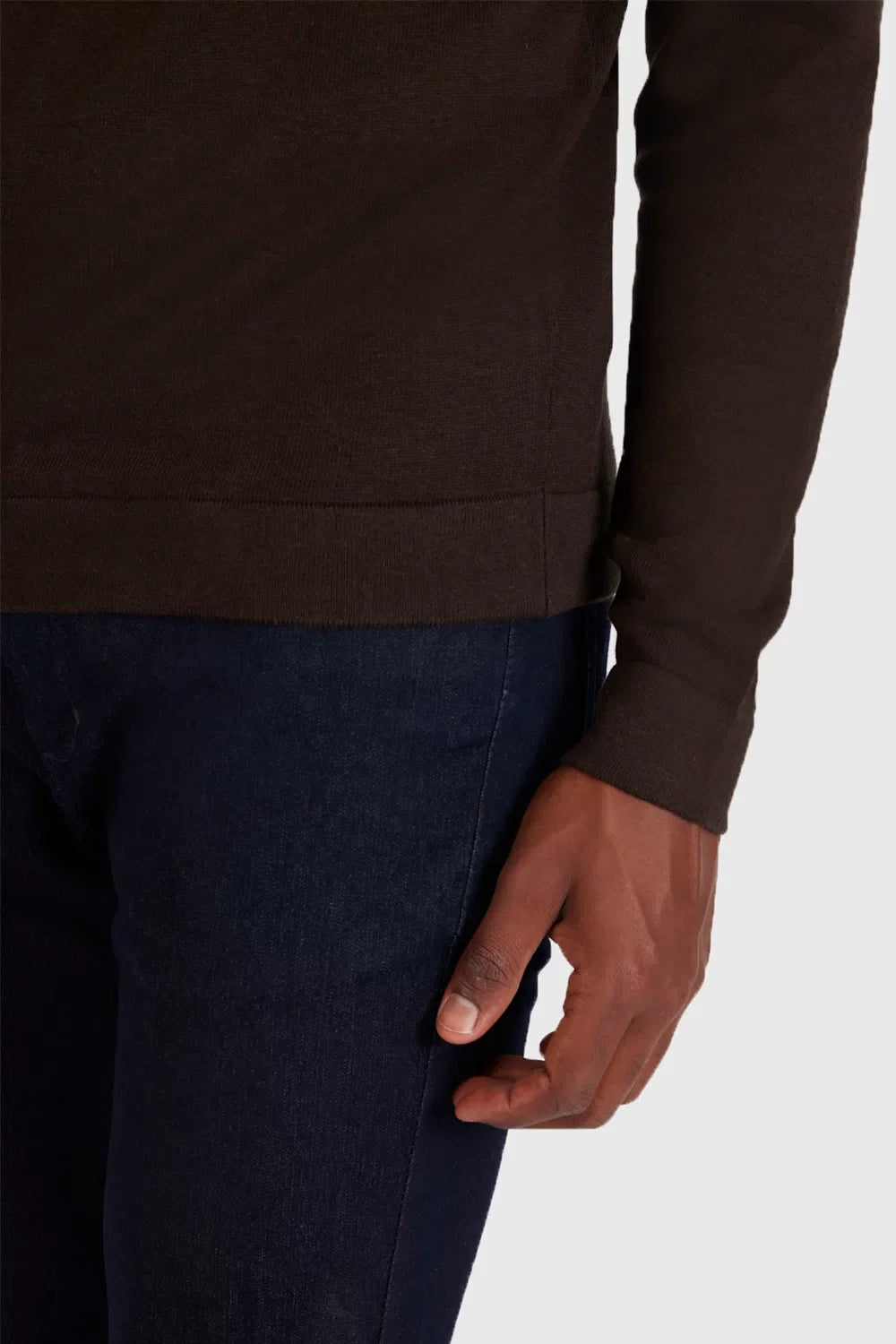 TRICOT MANGA LONGA GOLA V CAFE