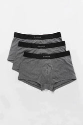 KIT CUECA BOXER COTTON CINZA MESCLA