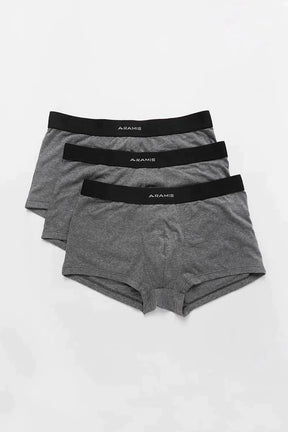 KIT CUECA BOXER COTTON CINZA MESCLA