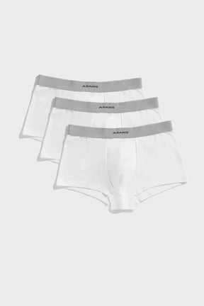 KIT CUECA BOXER CURTA COTTON BRANCO