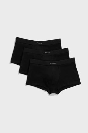 KIT CUECA BOXER CURTA COTTON PRETO
