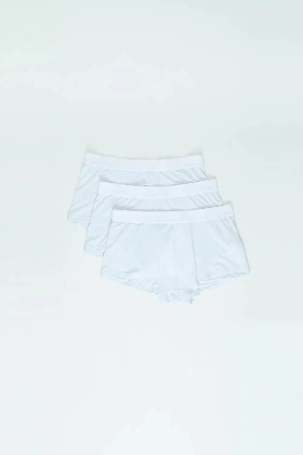 KIT CUECA BOXER CURTO MODAL LENZING BRANCO