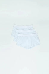 KIT CUECA BOXER CURTO MODAL LENZING BRANCO