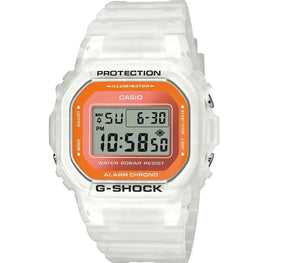 RELÓGIO CASIO G-SHOCK BRANCO SEMITRANSPARENTE DW-5600LS-7DR